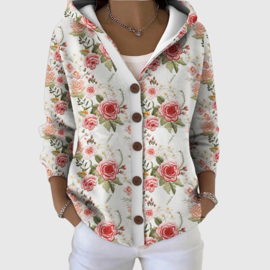 Césarine | Veste en Maille à Capuche