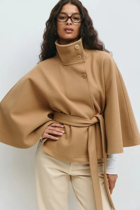 CAPE JACKET AVEC CEINTURE