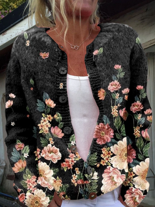 Faustine | Cardigan Fleuri Vintage