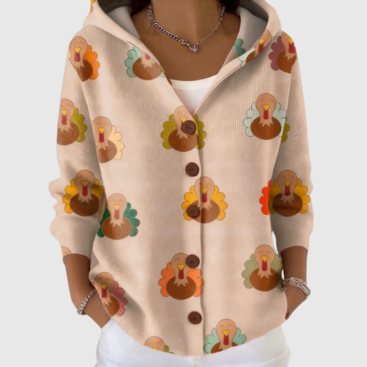 Perrine | Veste en Maille à Capuche