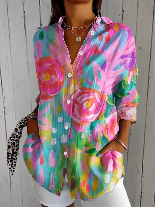 Blouse Estivale Colorée Claire