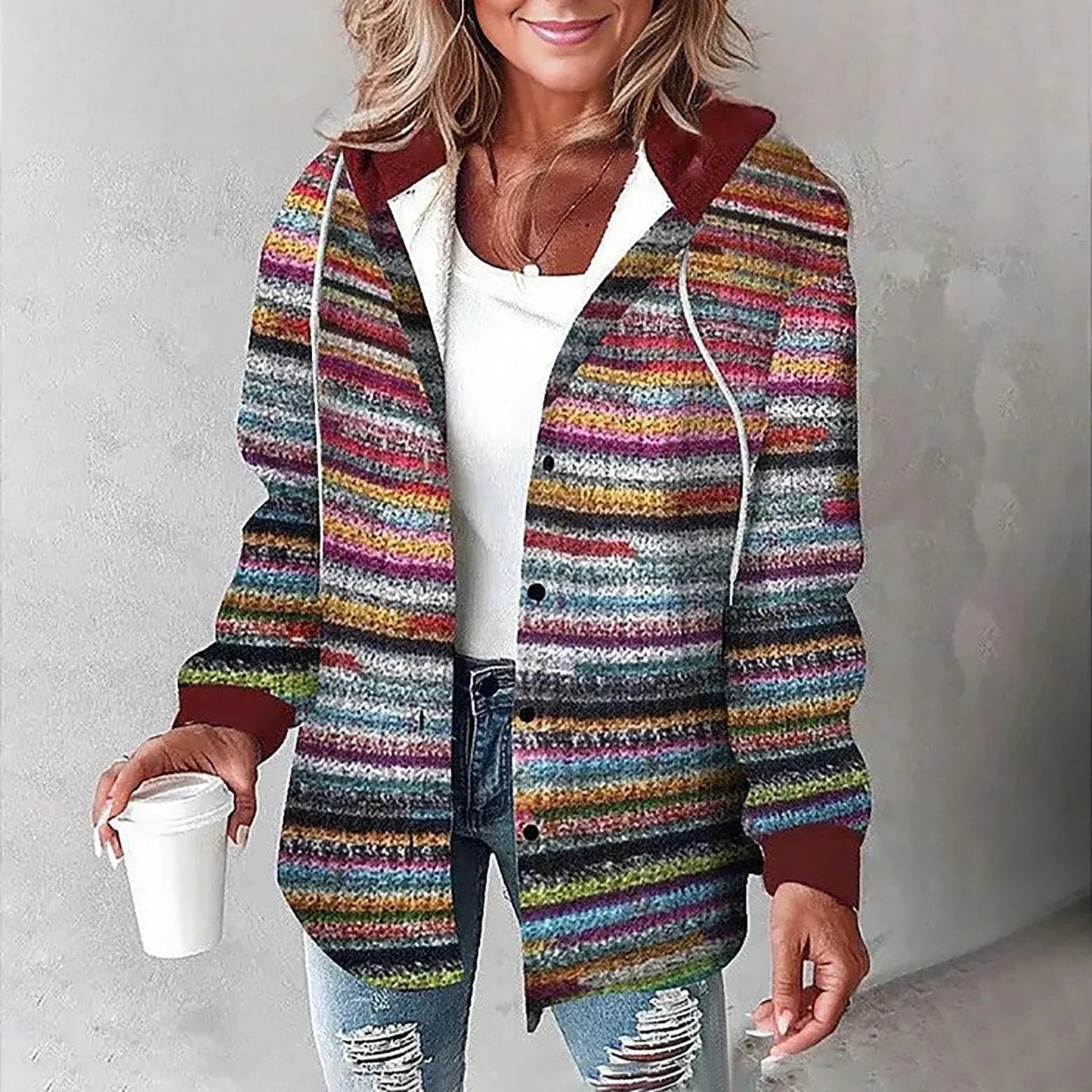 Isla Plaid Button Jacket