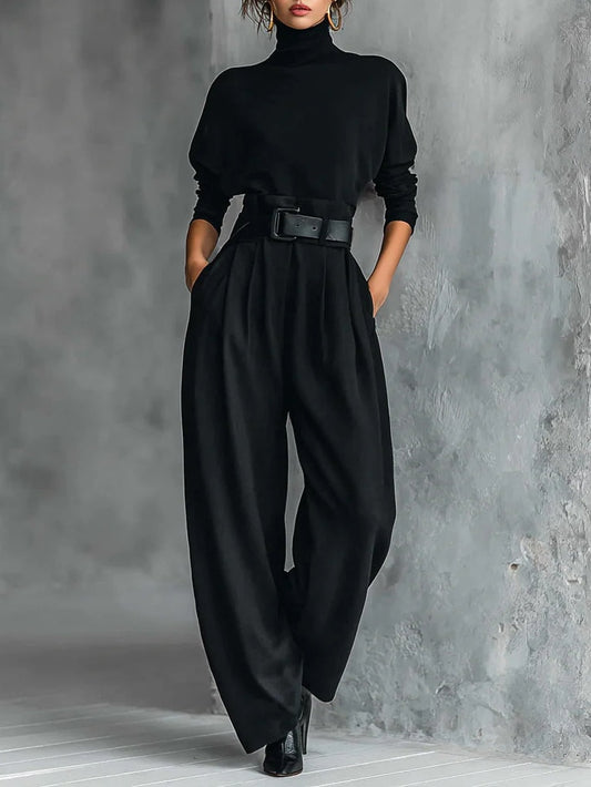 Claire Marceaux | Ensemble Col Roulé et Pantalon Droit Cyrielle