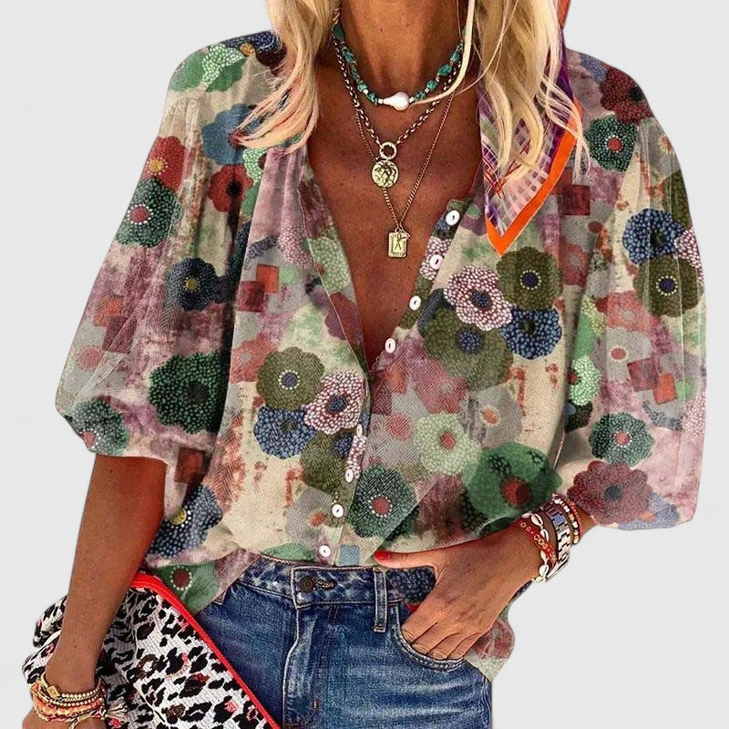 Blouse Estivale Colorée Nicole