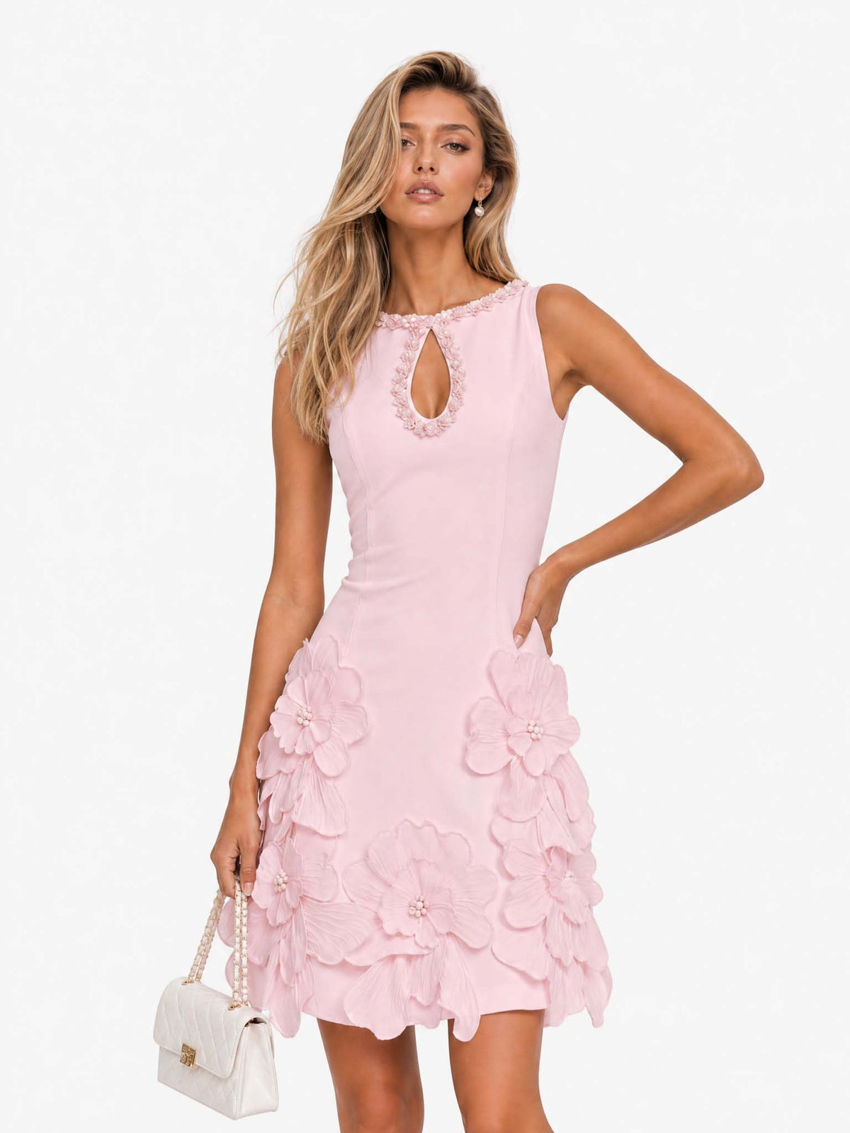 Juliette | Robe Mini Élégante Sans Manches avec Découpe