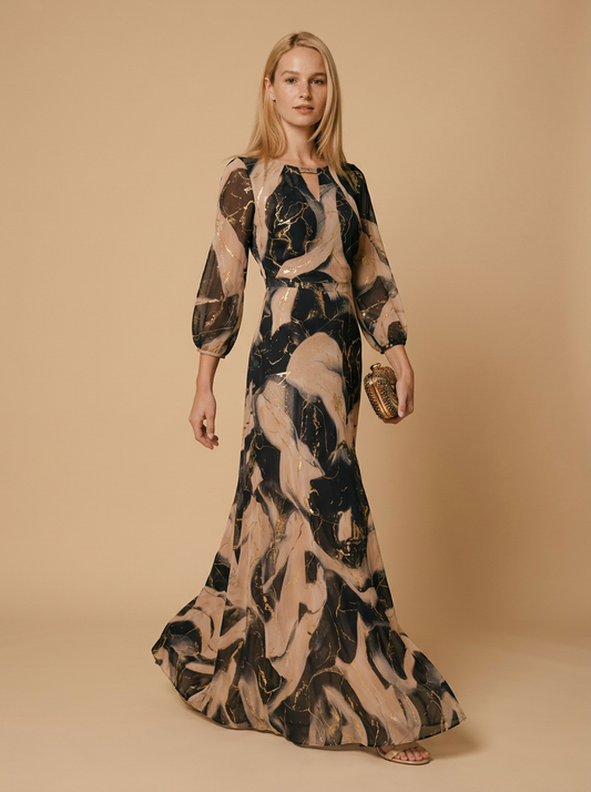Printed Chiffon Dress - branded product photo
