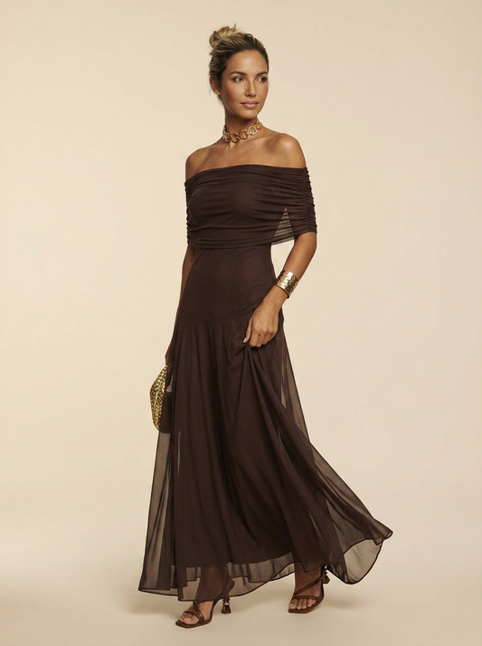 Bella Dress - branded product photo v2 (brown)