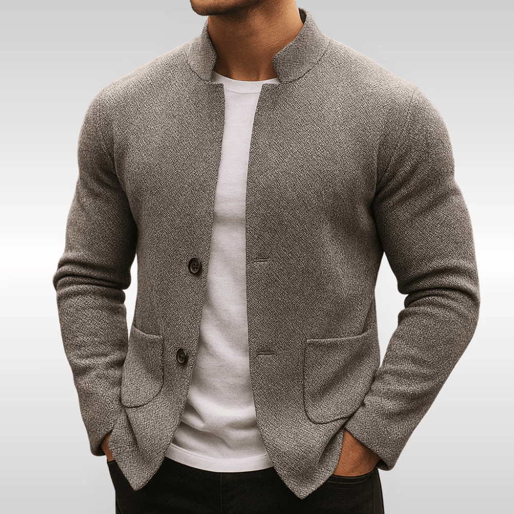 GILET EN MAILLE TEXTURÉE POUR HOMME