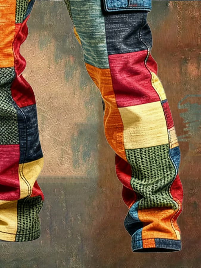 PANTALON PATCHWORK DE CARGO