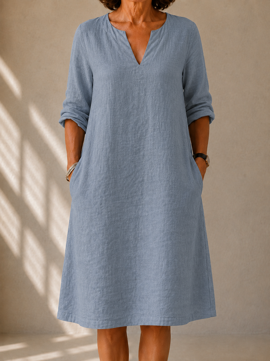 Robe Douce Col Tunisien Élina