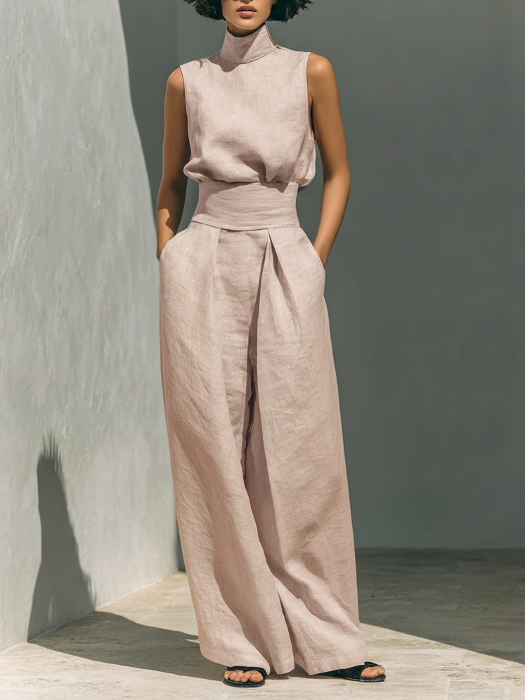 Claire Marceaux | Ensemble Large en Lin Élégant Ariana